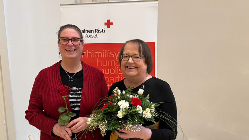 Punaisen Ristin Varsinais-Suomen piirin puheenjohtajana valittiin jatkamaan Tuula Oksanen
